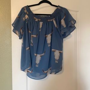 Western Off the Shoulder Top